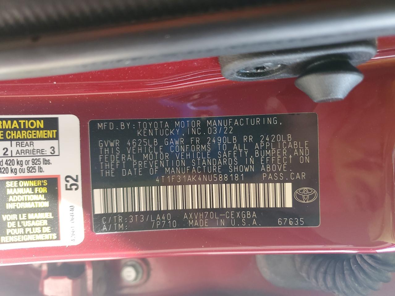 Toyota Camry Xle Image 11