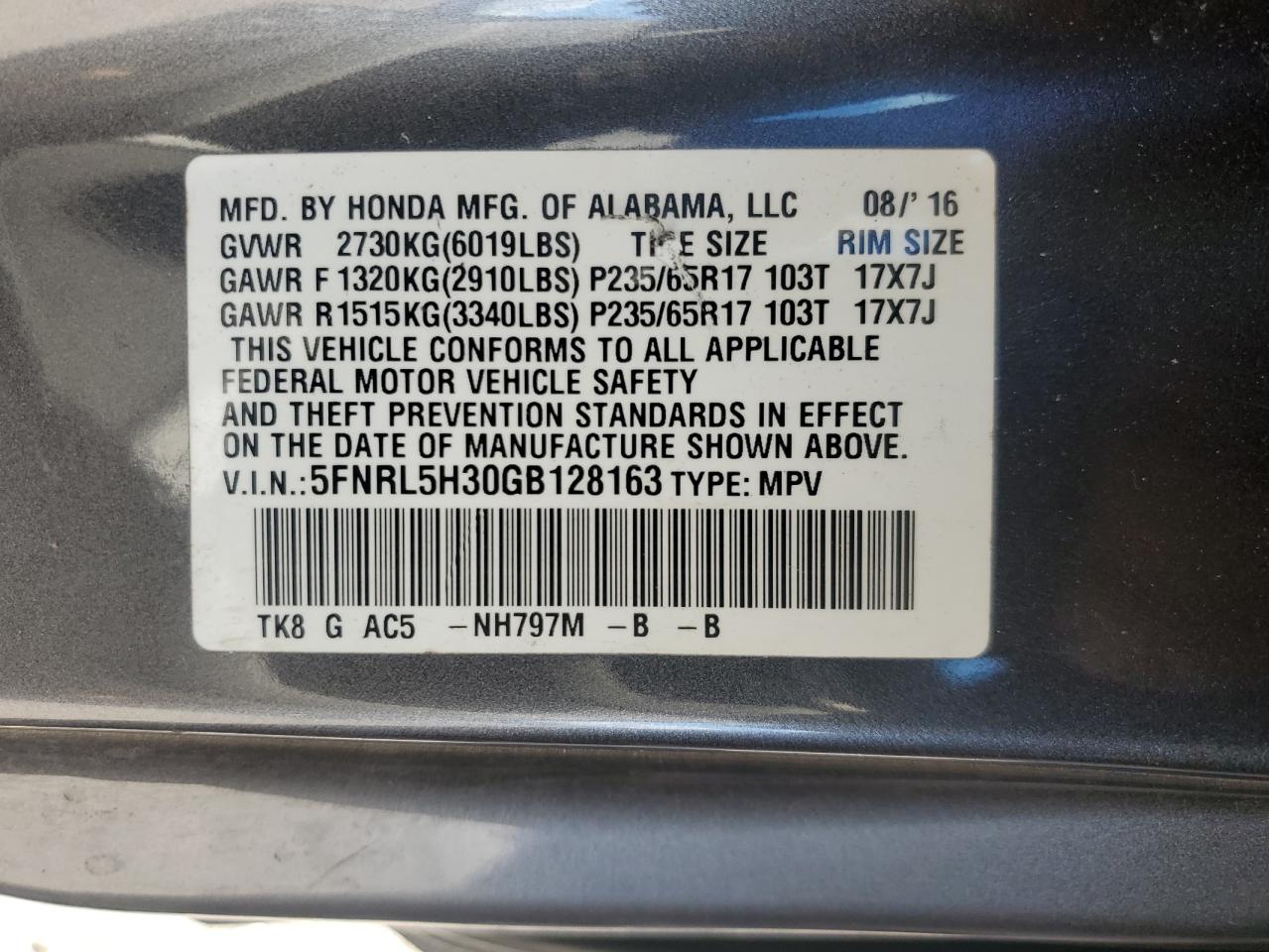 Honda Odyssey Se Image 13