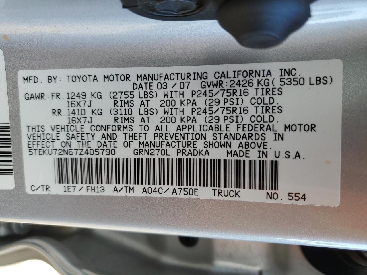 Toyota Tacoma Double Cab Prerunner Long Bed Image 12