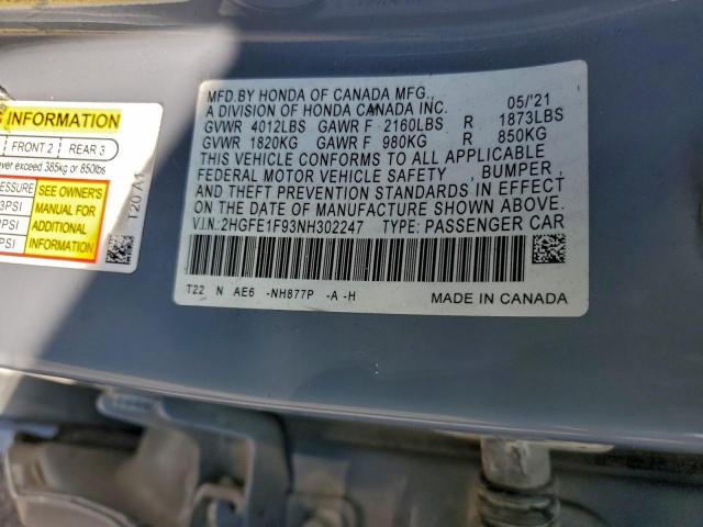 Honda Civic Touring Image 3