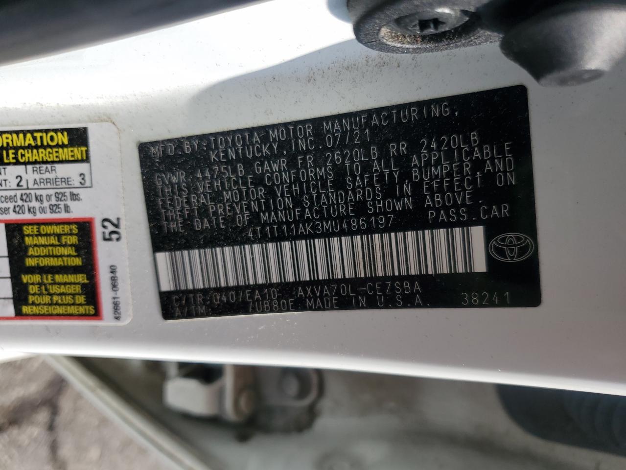 Toyota Camry Se Image 11