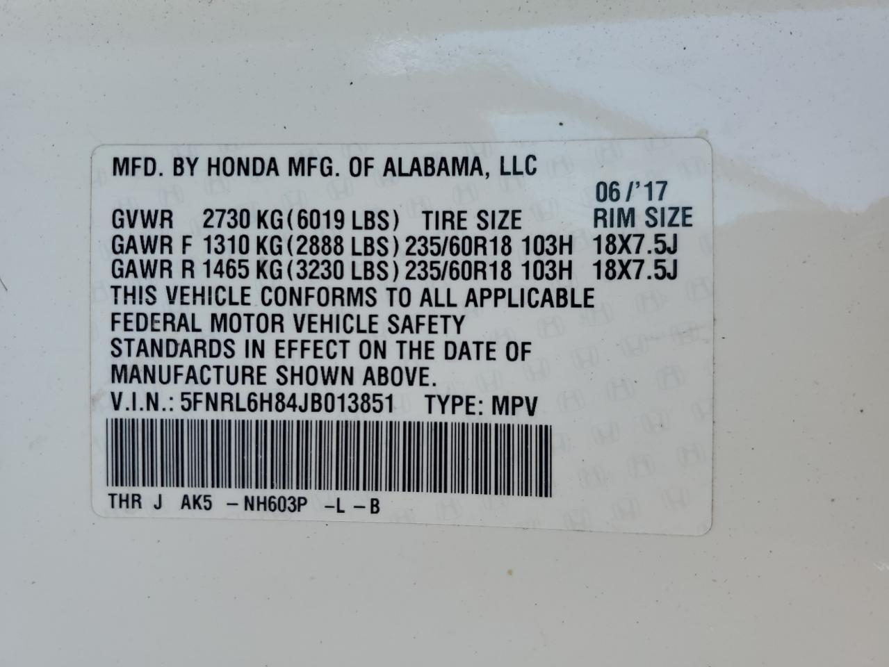 Honda Odyssey Touring Image 5