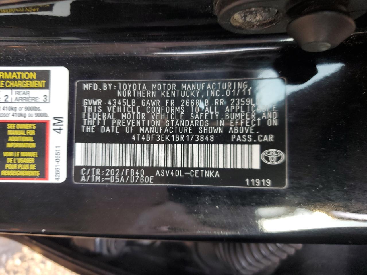 Toyota Camry Base Image 10