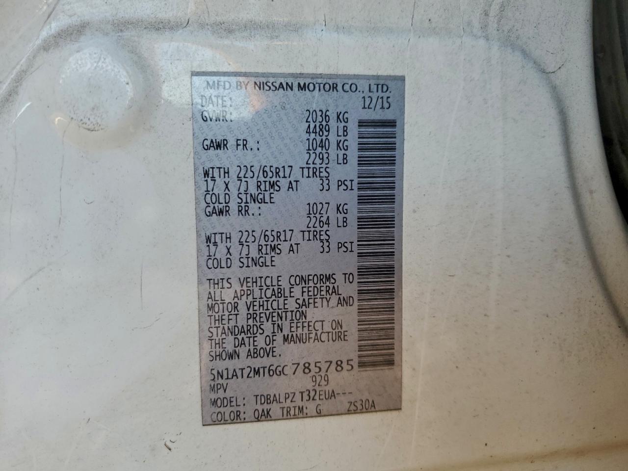 Nissan Rogue S Image 6