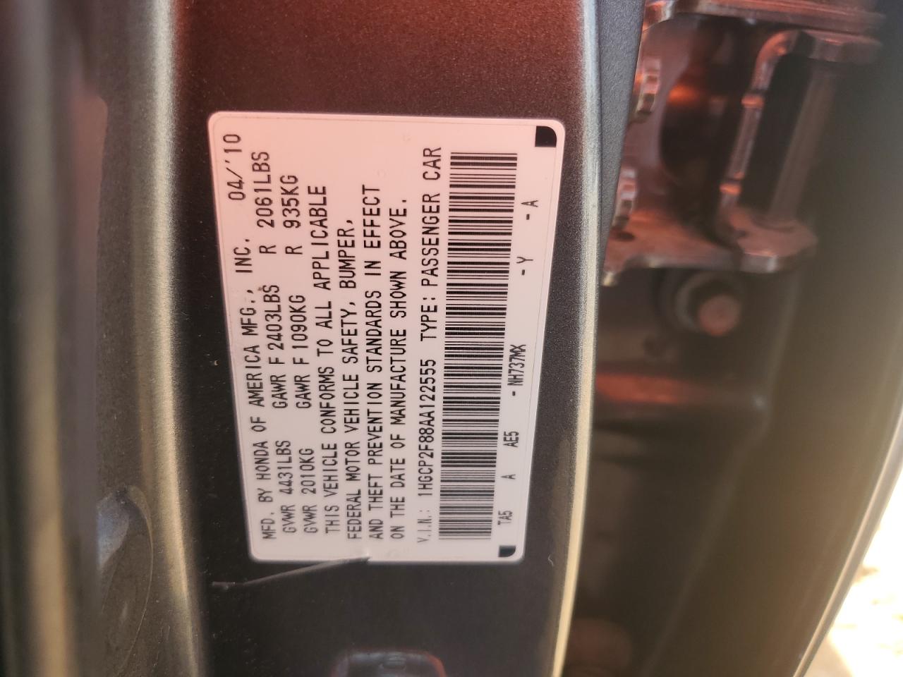 Honda Accord Exl Image 2