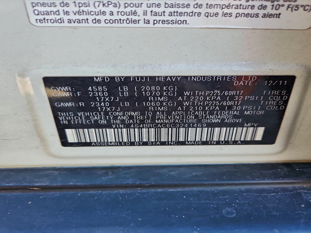 Subaru Outback 2.5i Image 5