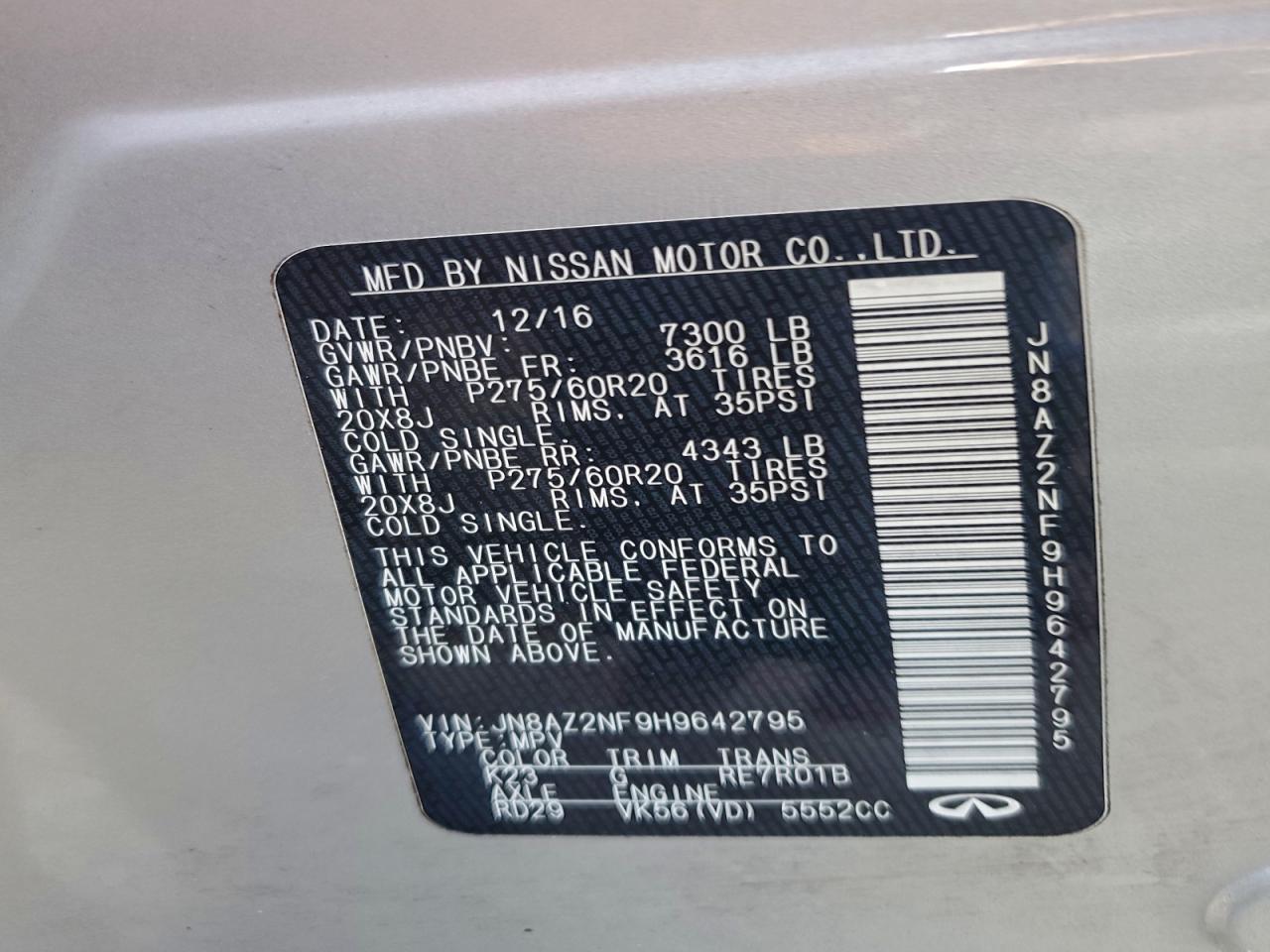 INFINITI Qx Base Image 13