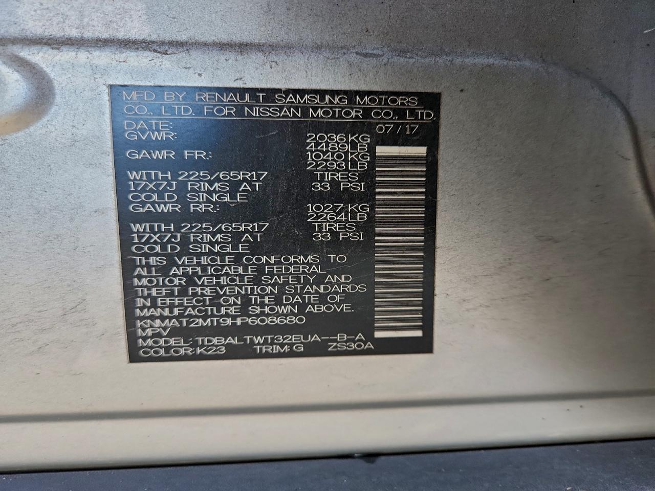 Nissan Rogue S Image 12