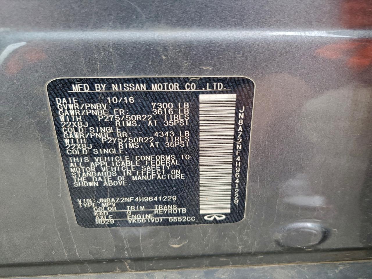 INFINITI Qx Base Image 6